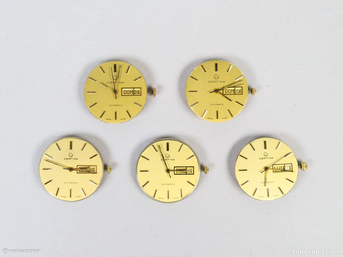 Relojes de bolsillo: 5 maquinarias de relojes autom&aacute;ticos caballero Certina siglo XX