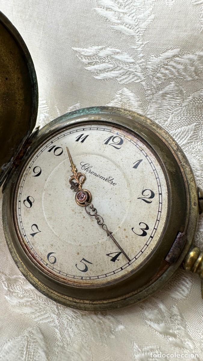 Relojes de bolsillo: Antiguo reloj dorado - Foto 2