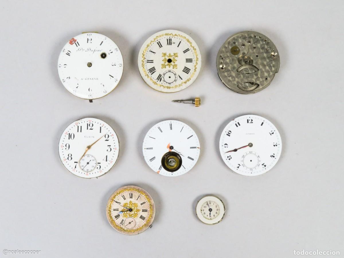 Relojes de bolsillo: 7 maquinarias de relojes de bolsillo esferas decorativas siglo XIX