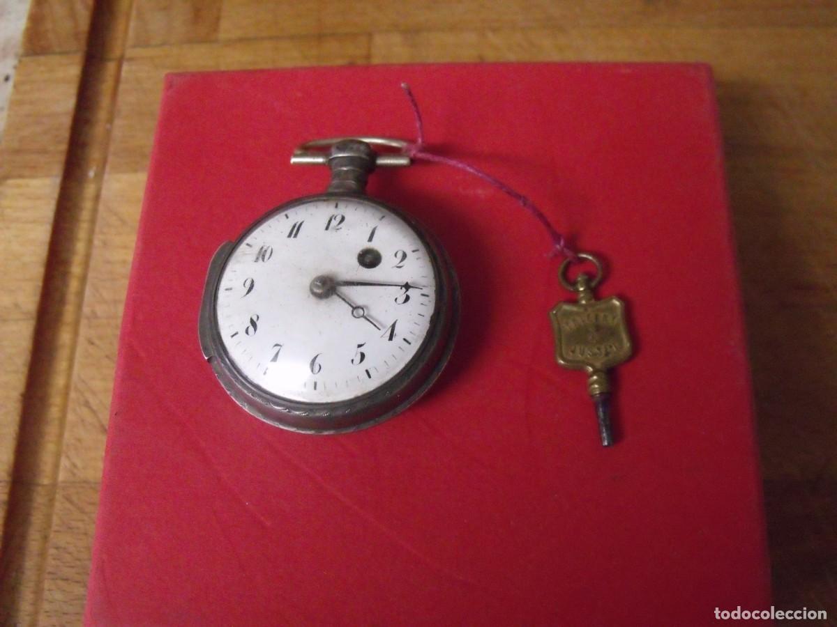 Relojes de bolsillo: ANTIQUISIMO RELOJ BOLSILLO CATALINO-PLATA PUNZONADA-A&Ntilde;O 1820/30-LOTE 259-95-FUNCIONA