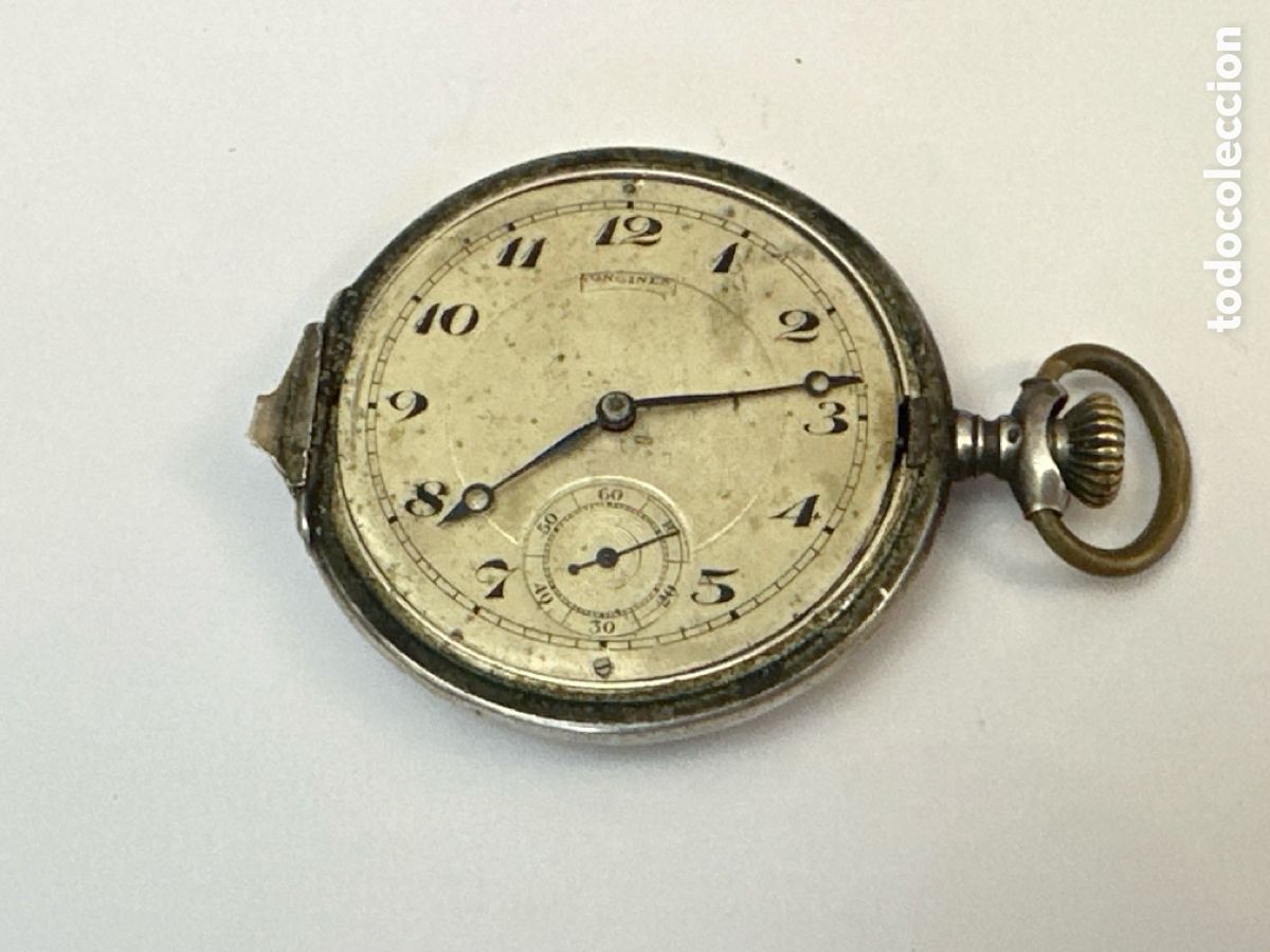 Relojes de bolsillo: RELOJ DE BOLSILLO CIN CAHA DE PLATA 800 &iquest; LONGINES, REMONTOIR ??