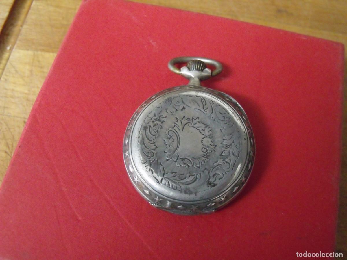 Relojes de bolsillo: antiguo reloj BOLSILLO EN PLATA PUNZONADA-A&Ntilde;O1890--LOTE 259-95-FUNCIONA