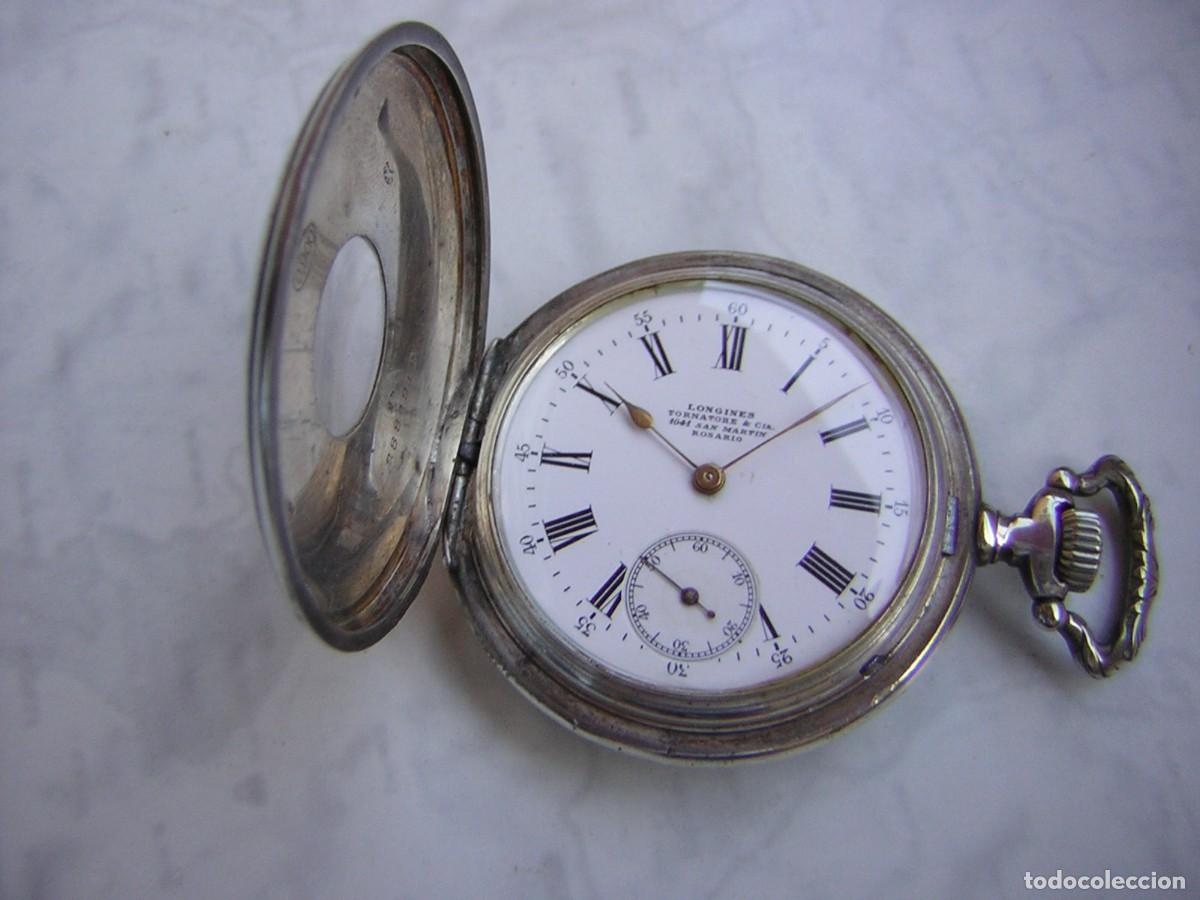 Relojes de bolsillo: RELOJ DE BOLSILLO LONGINES PLATA MACIZA A&Ntilde;O 1910