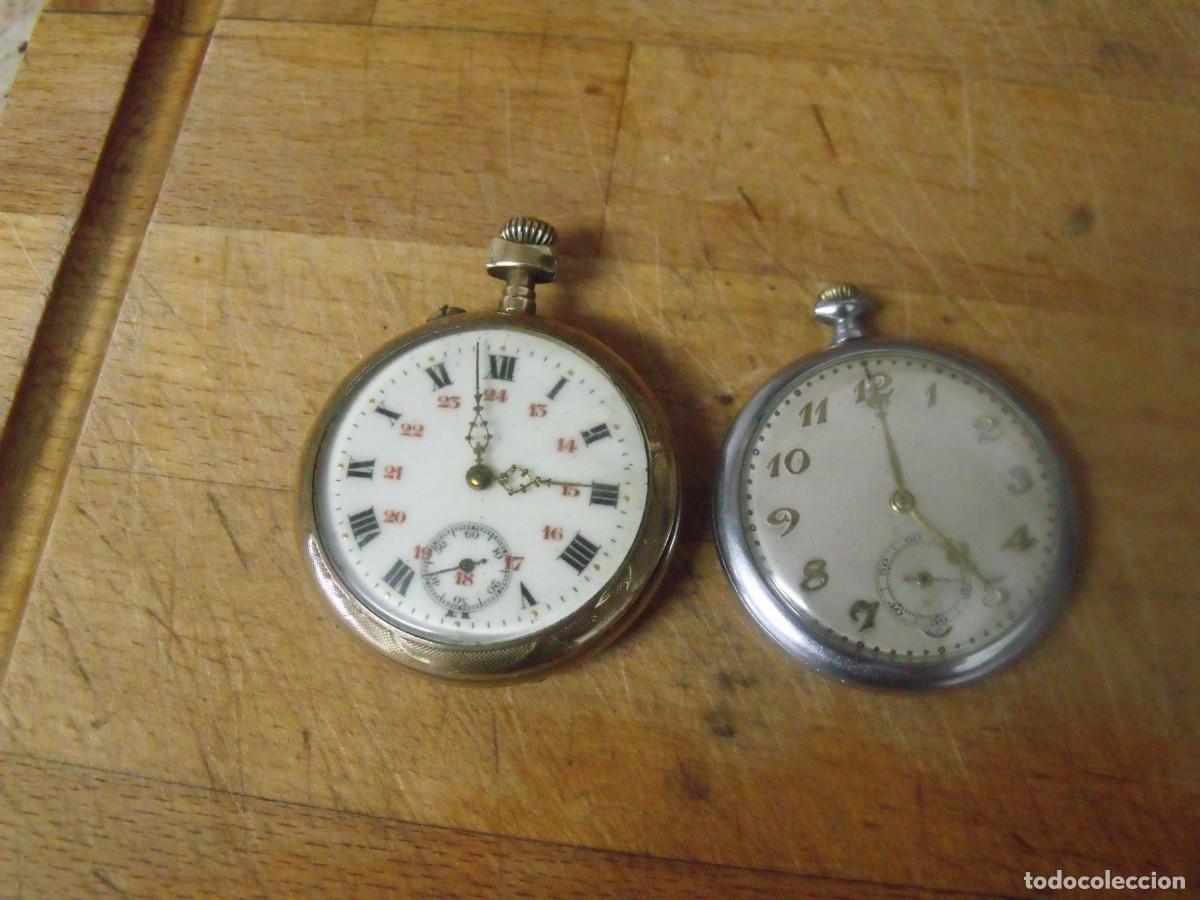 Relojes de bolsillo: 2 relojes antiguos de bolsillo -A&Ntilde;O 1910-lote 259-95