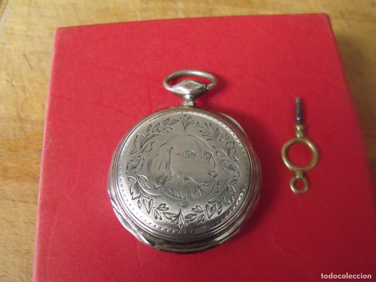 Relojes de bolsillo: PRECIOSO RELOJ BOLSILLO PLATA PUNZONADA-A&Ntilde;O 1870--LOTE 259-95-FUNCIONA