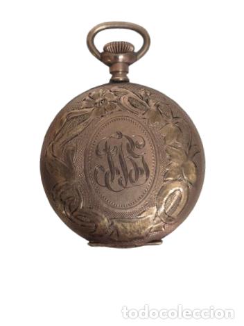 Relojes de bolsillo: Reloj de Bolsillo HAMPDEN Watch Co. Ohio (EE. UU.) &ndash; Chapado en Oro &ndash; ca. 1910