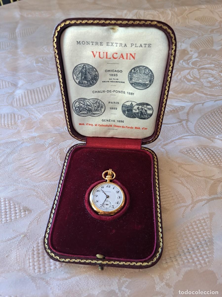 Relojes de bolsillo: RELOJ BOLSILLO VULCAIN ORO 18 KL ART DECO, SIGLO XIX