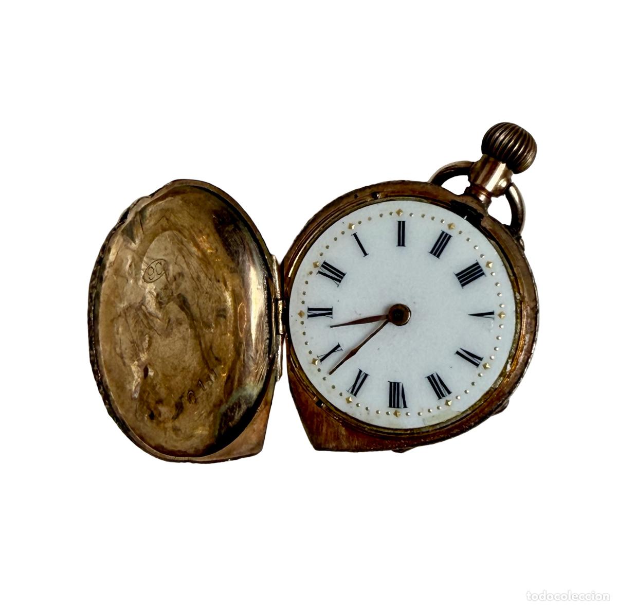 Relojes de bolsillo: Reloj de oro 9 kilates