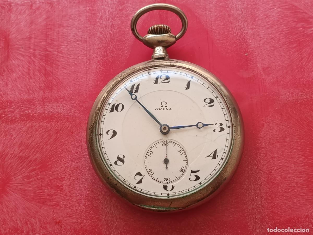 Relojes de bolsillo: Excelente reloj OMEGA met&aacute;lico en funcionamiento