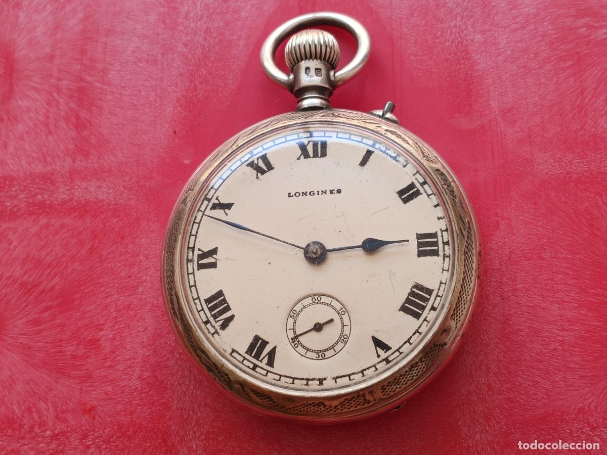 Relojes de bolsillo: Excelente reloj Longines de plata GRAND PRIX 1900