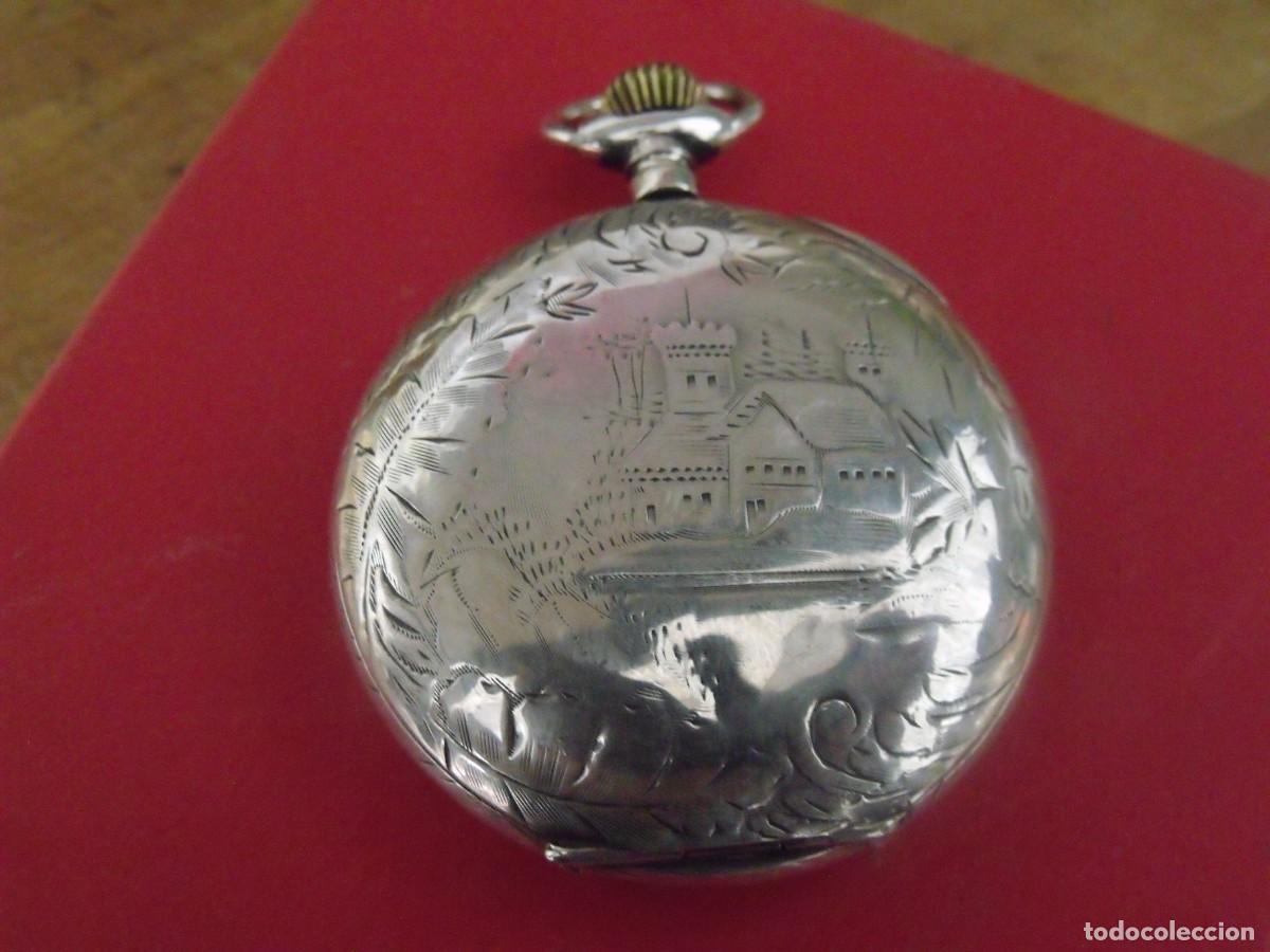 Relojes de bolsillo: INPRESIONANTE SAVONETA-ROSKOFF-PLATA PUNZONADA-A&Ntilde;O 1905-LOTE 259-96-FUNCIONA