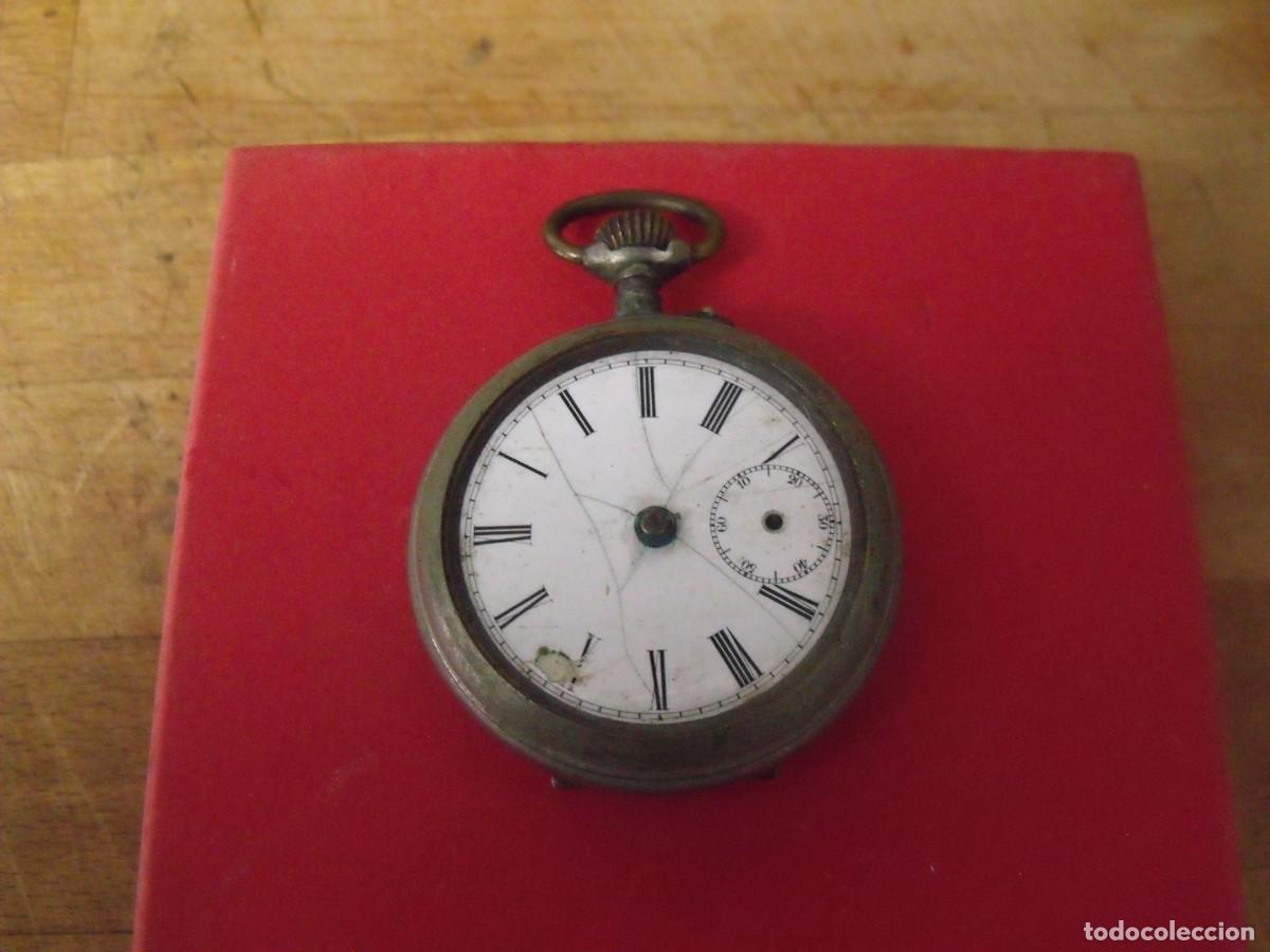 Relojes de bolsillo: ANTIGUO RELOJ BOLSILLO METAL-A&Ntilde;O 1900-LOTE 259-65-FUNCIONA