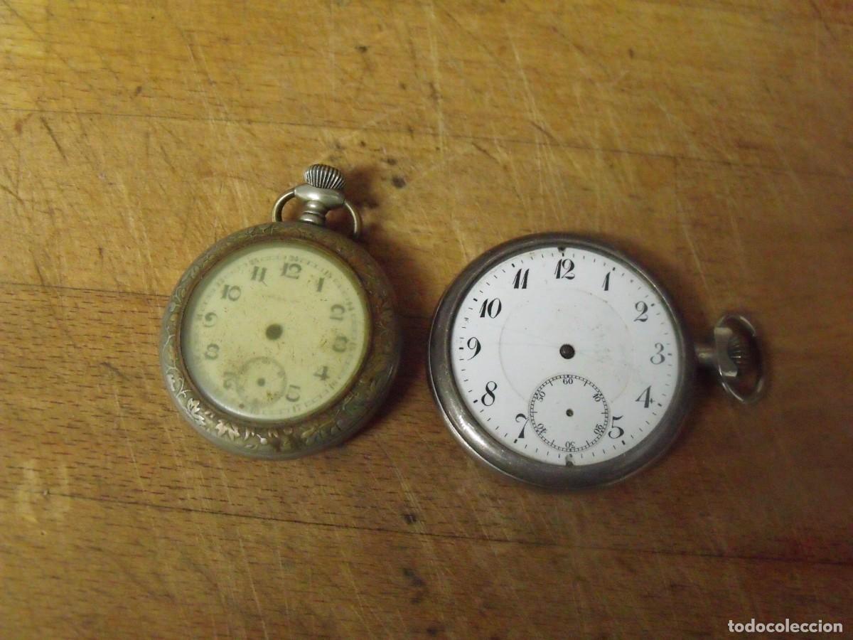 Relojes de bolsillo: 2 relojes antiguos de bolsillo-lote 259-96