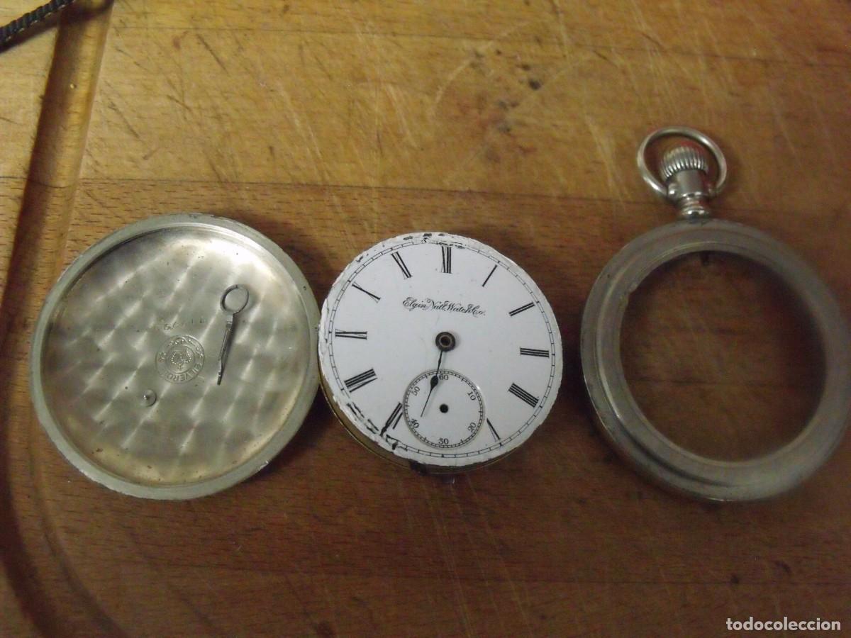 Relojes de bolsillo: antiguo RELOJ BOLSILLO AMERICANO-ELGIN USA-A&Ntilde;O 1910-GRAN TAMA&Ntilde;O 60 MM-LOTE 259-96