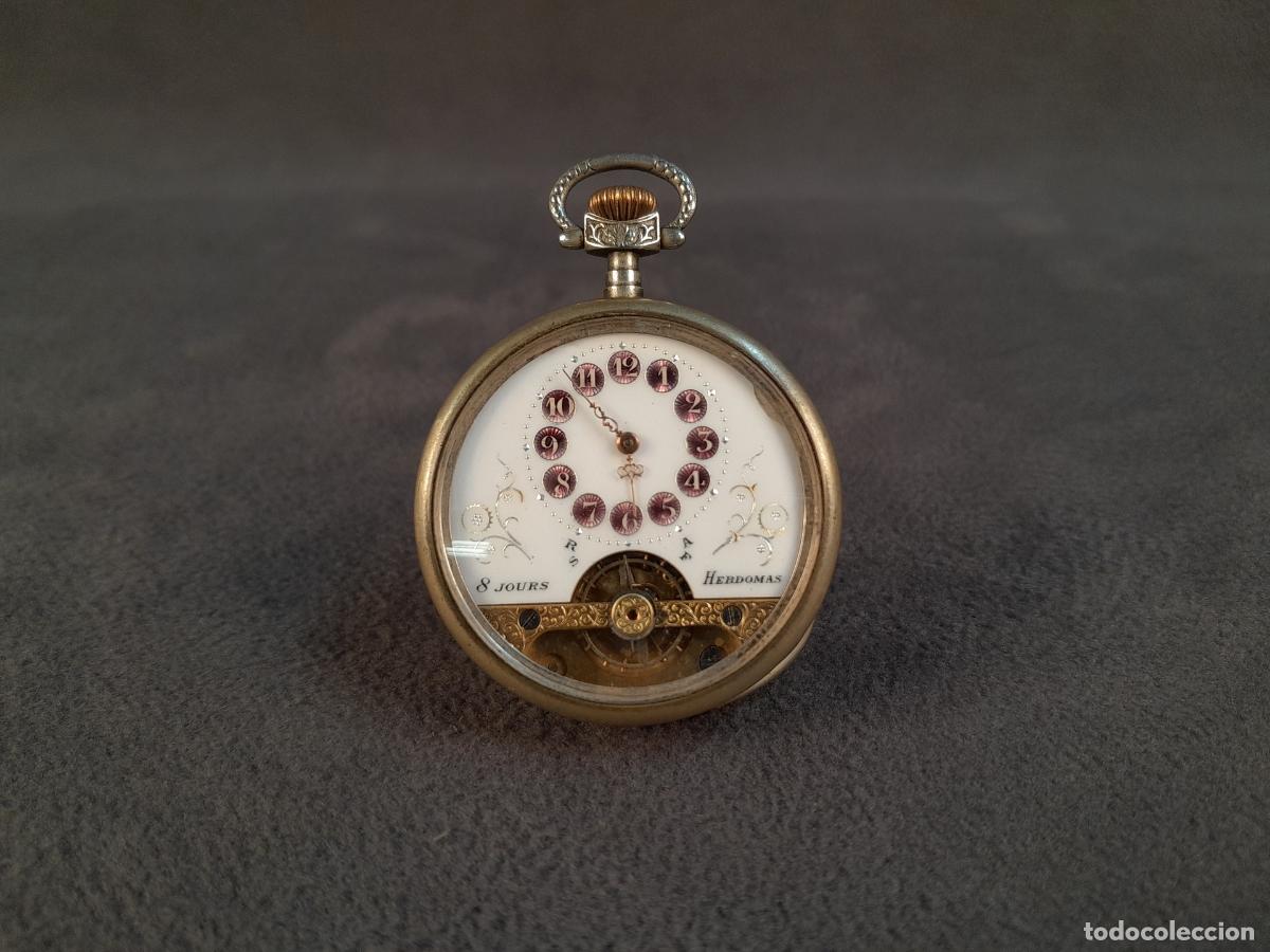 Relojes de bolsillo: R-452. RELOJ DE BOLSILLO HEBDOMAS 8 JOURS. MOVIMIENTO CUERDA. SUIZA, 1910 CA.