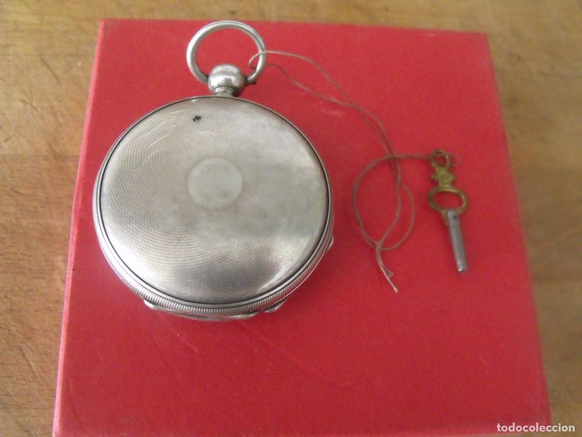 Relojes de bolsillo: ANTIGUO RELOJ BOLSILLO CATALINO-PLATA PUNZONADA-2 TAPAS-A&Ntilde;O 1860-LOTE 259-96