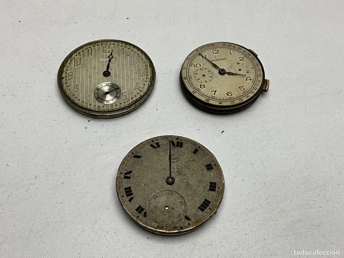 Relojes de bolsillo: LOTE DE MAQUINARIAS DE RELOJES DE BOLSILLO-DUNCAN Y ELECTION-NO FUNCIONAN PARA PIEZAS O RESTAURACION
