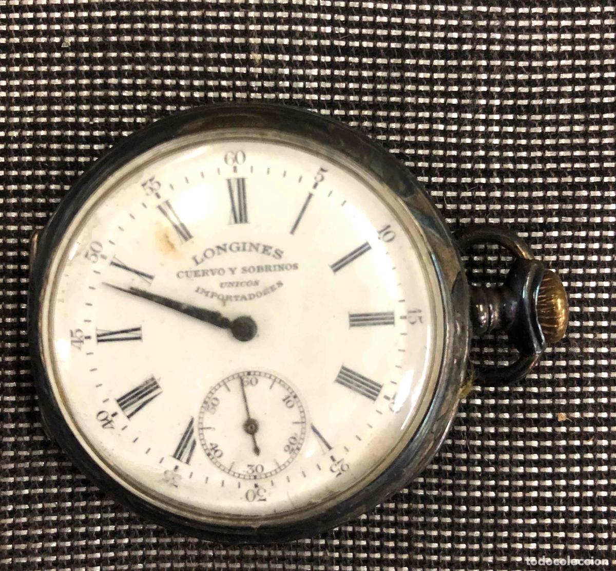 Relojes de bolsillo: RELOJ DE BOLSILLO LONGINES CUERVO Y SOBRINOS IMPORTADORES. FUNCIONA