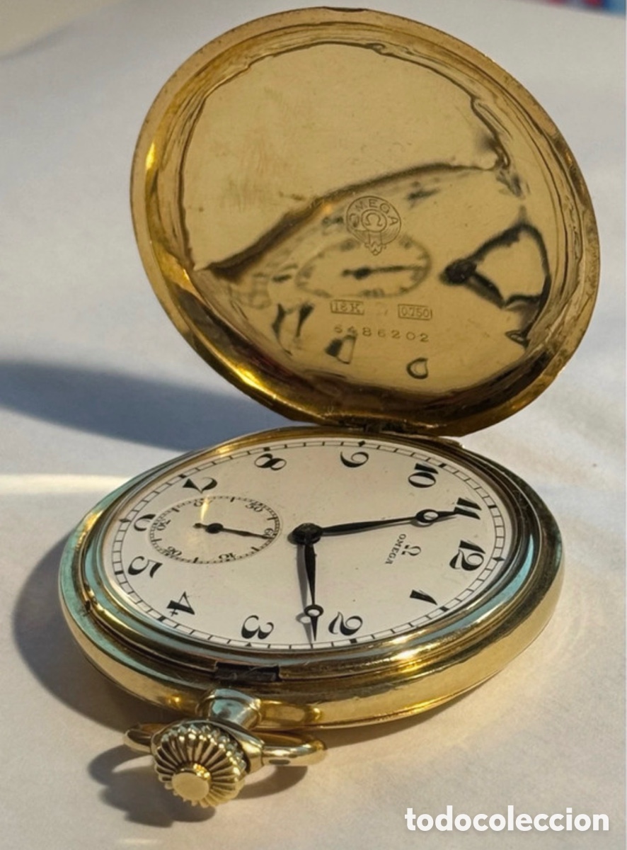 Relojes de bolsillo: Reloj de bolsillo Omega oro 18k