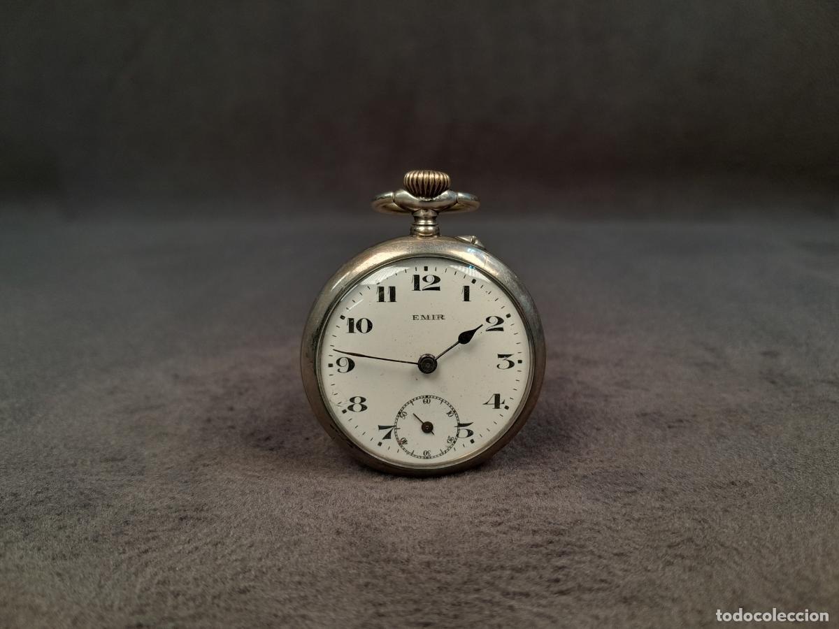 Relojes de bolsillo: R-463. ANTIGUO RELOJ DE BOLSILLO MARCA EMIR. MOVIMIENTO CUERDA, CAJA PLATA 800. PRINCIPIOS S. XX.