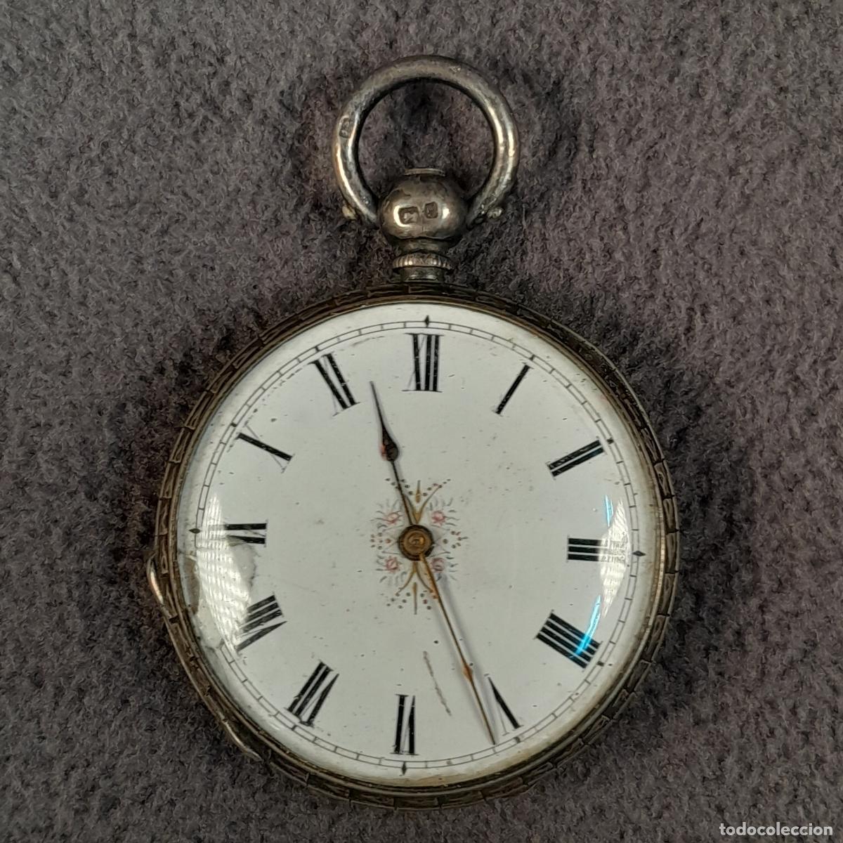 Pocket watches: R-466. RELOJ DE BOLSILLO CON CAJA EN PLATA DE LEY CONTRASTADA. CUERDA. FINALES S. XIX.