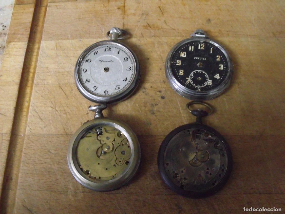 Relojes de bolsillo: 4 relojes antiguos de bolsillo-lote 667