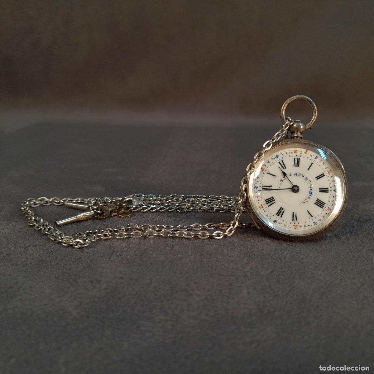 Relojes de bolsillo: R-467.RELOJ DE BOLSILLO SAVONETTE EN PLATA DE LEY. CUERDA MANUAL.FINALES DEL SIGLO XIX.