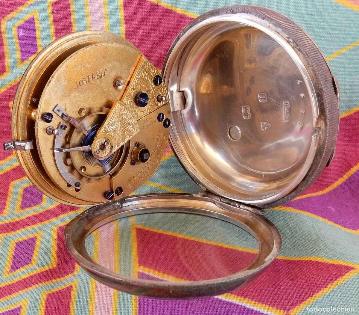 Relojes de bolsillo: Reloj de bolsillo - c1900 - plata - Foto 6