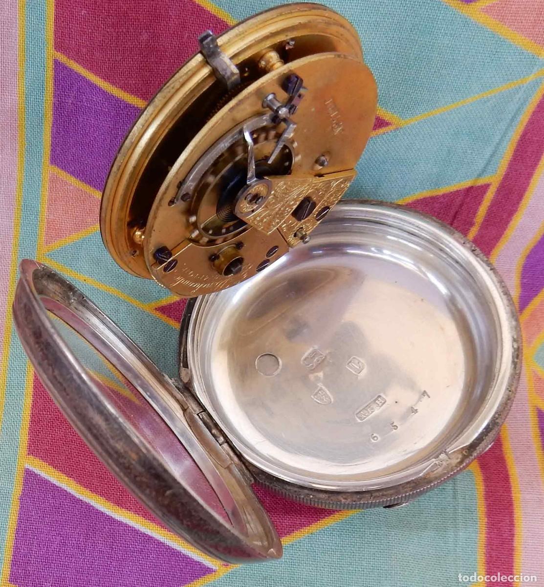 Relojes de bolsillo: Reloj de bolsillo - c1900 - plata - Foto 7