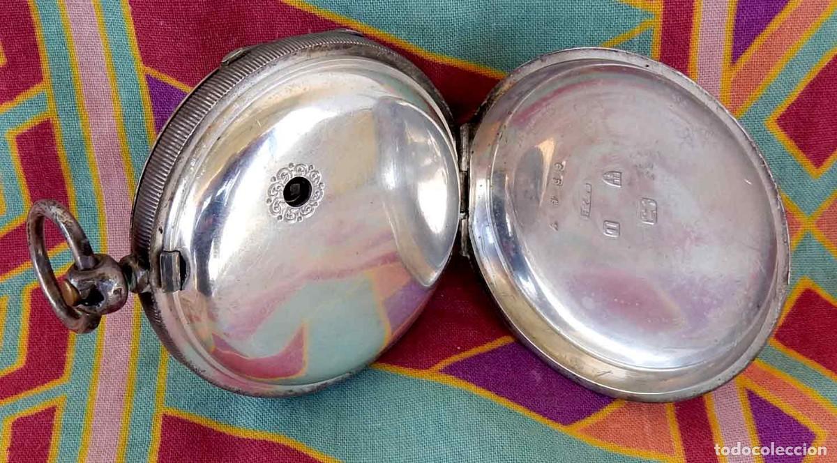 Relojes de bolsillo: Reloj de bolsillo - c1900 - plata - Foto 8