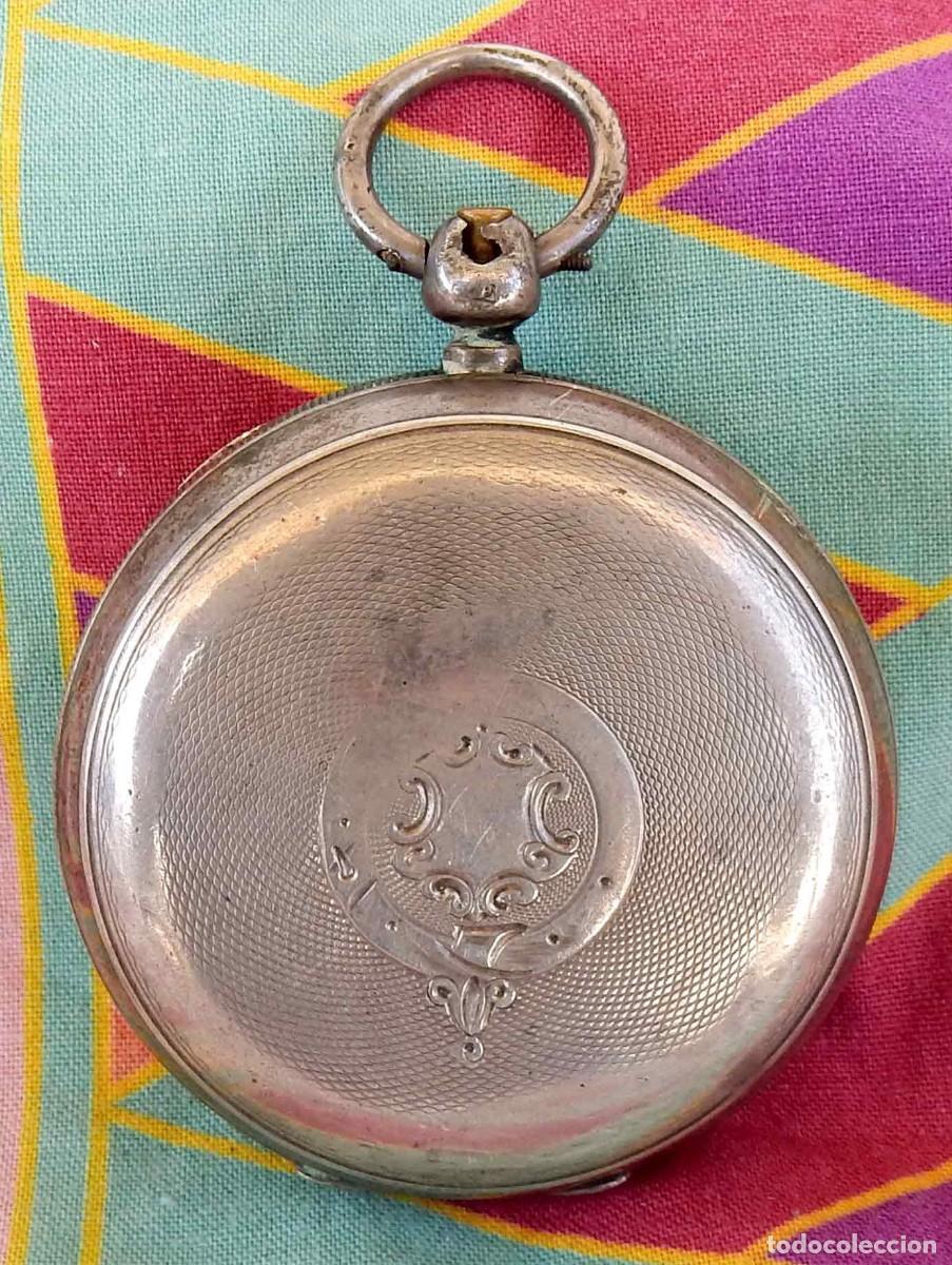 Relojes de bolsillo: Reloj de bolsillo - c1900 - plata - Foto 9