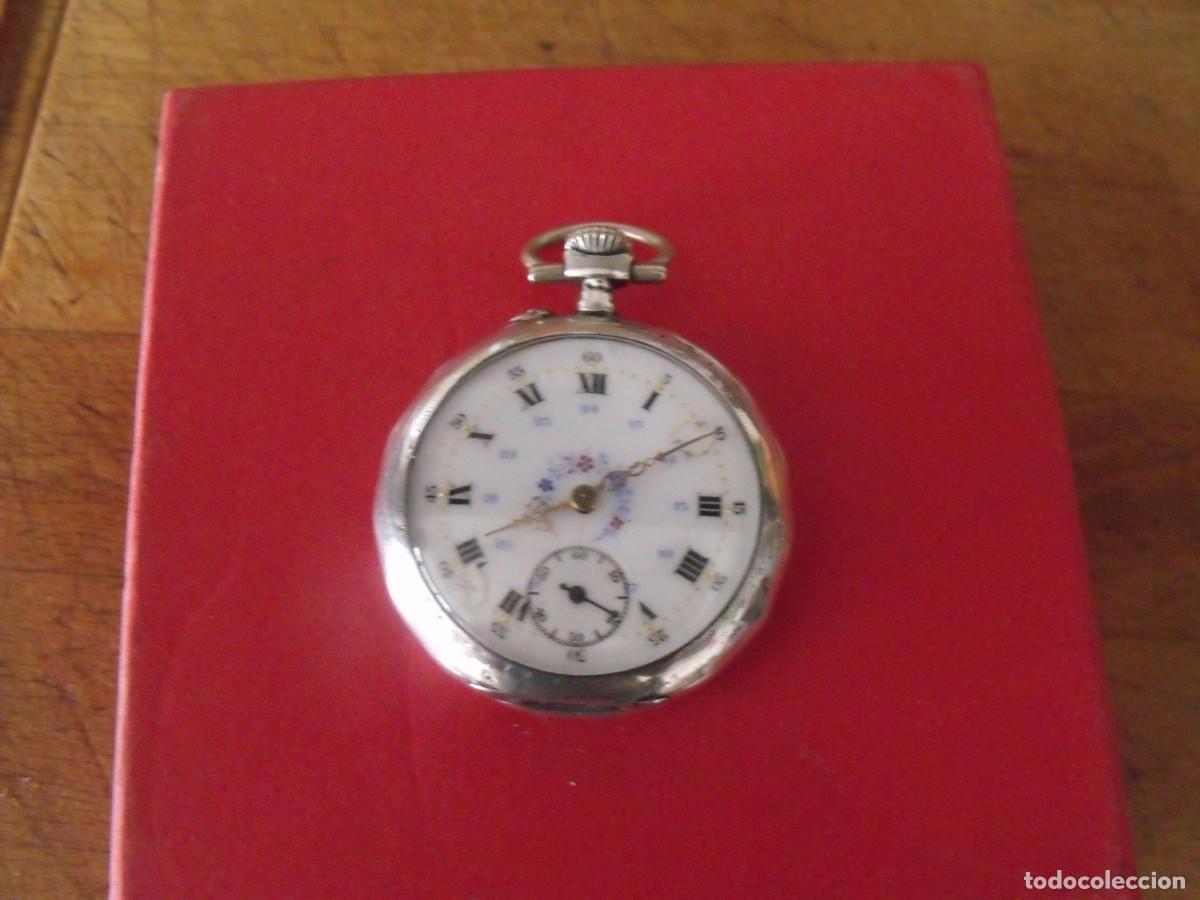 Relojes de bolsillo: antiguo reloj BOLSILLO EN PLATA PUNZONADA-A&Ntilde;O1890--LOTE 259-97