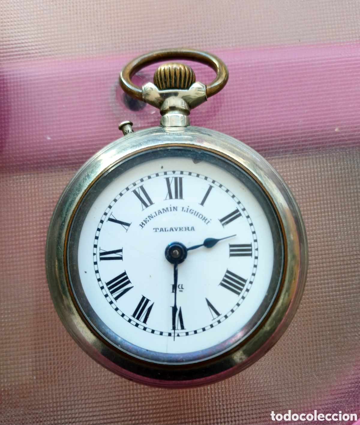 Relojes de bolsillo: Antiguo Reloj de Bolsillo Benjamin Liguori (Talavera) - Historia Familiar / Toledo