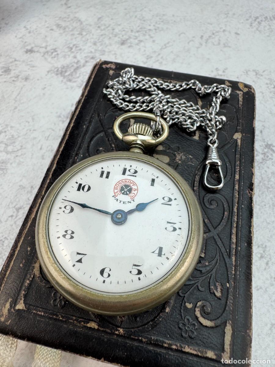 Relojes de bolsillo: Antique Swiss Pocket Watch Roskopf Patent, Early 1900s Mechanical Watch, Vintage Timepiece
