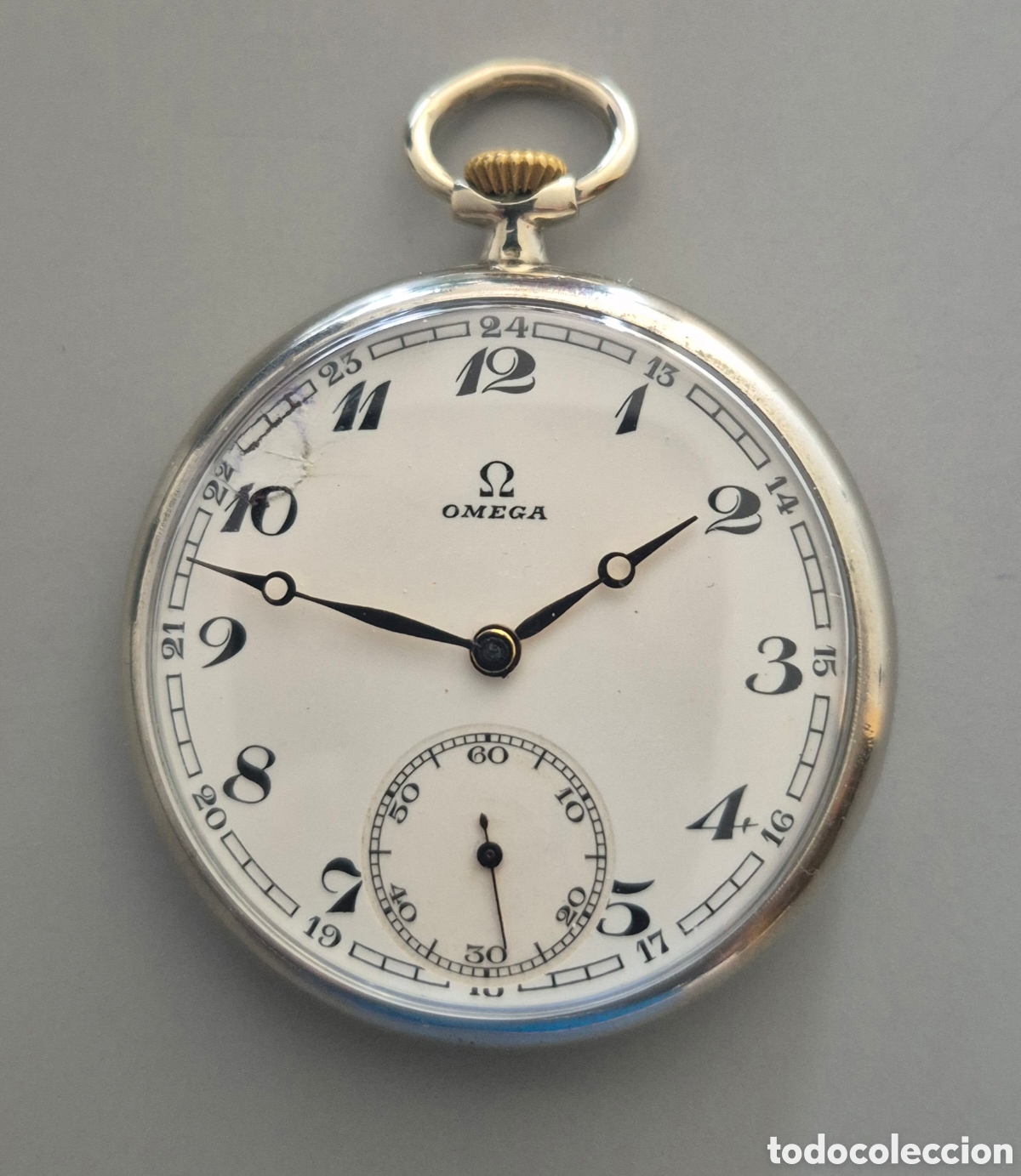 Relojes de bolsillo: Rel&oacute;gio de Bolso Antigo Omega Mec&acirc;nico - Mostrador 24h