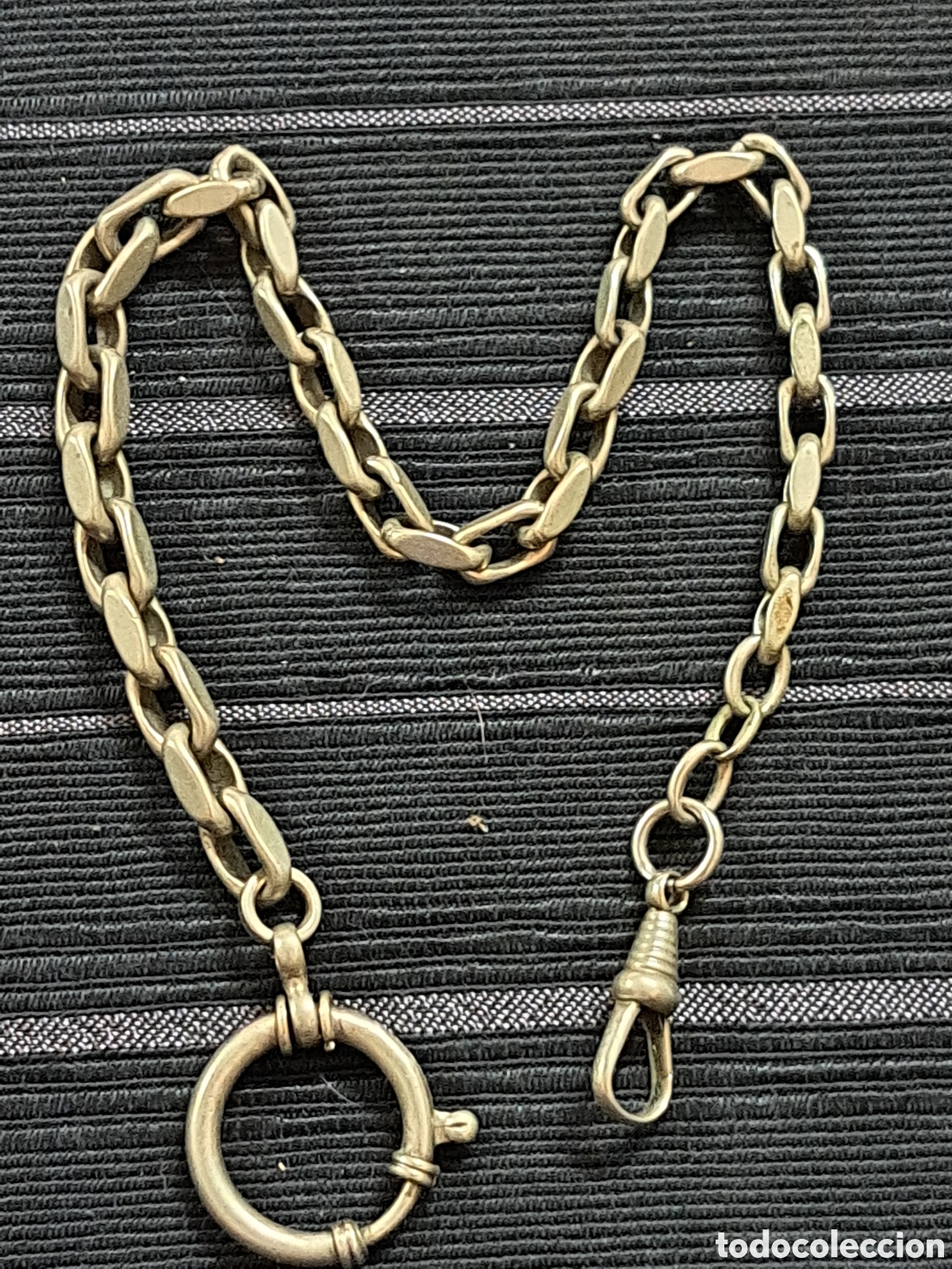 Relojes de bolsillo: Leontina de plata para relojes de bolsillo mide 26 cms
