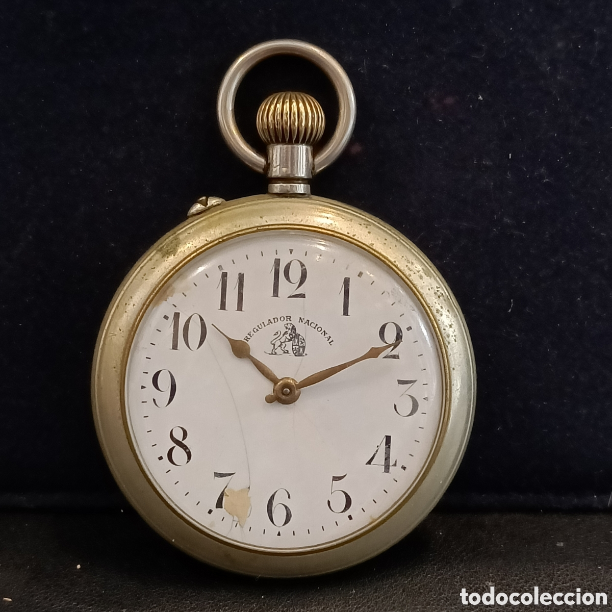 Relojes de bolsillo: Reloj de bolsillo de carga manual de la marca &rdquo;REGULADOR NACIONAL&rdquo;