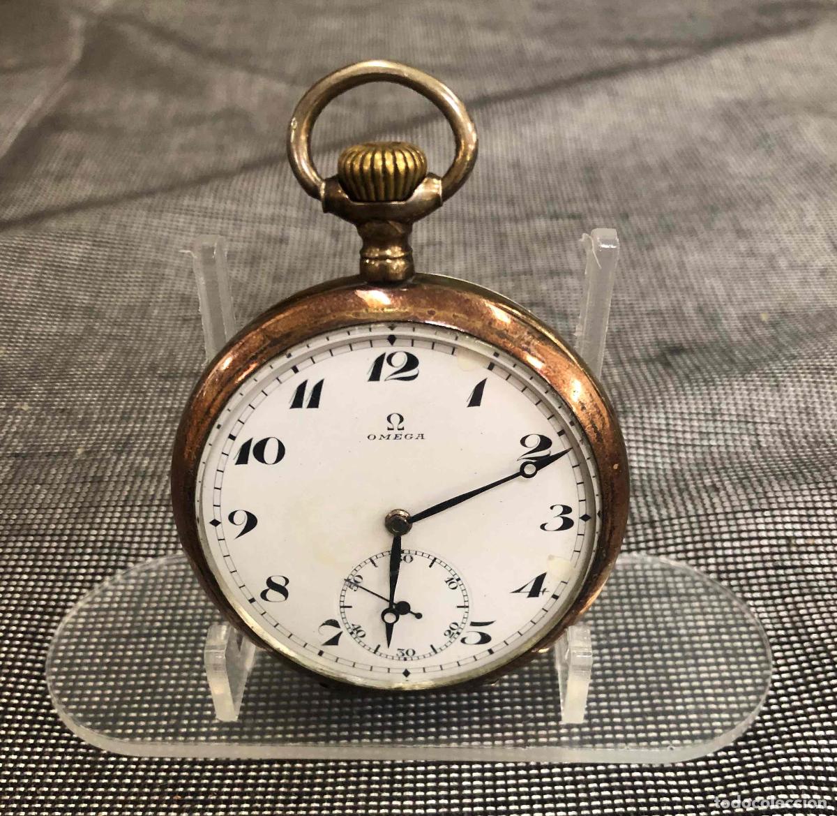 Relojes de bolsillo: RELOJ DE BOLSILLO OMEGA. PLATA 800 MILESIMAS. NO FUNCIONA