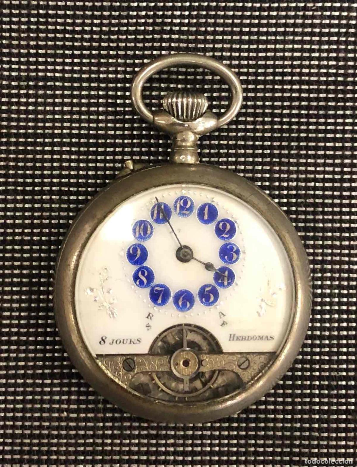 Relojes de bolsillo: RELOJ DE BOLSILLO HERDOMAS 8 JOURS. NO FUNCIONA