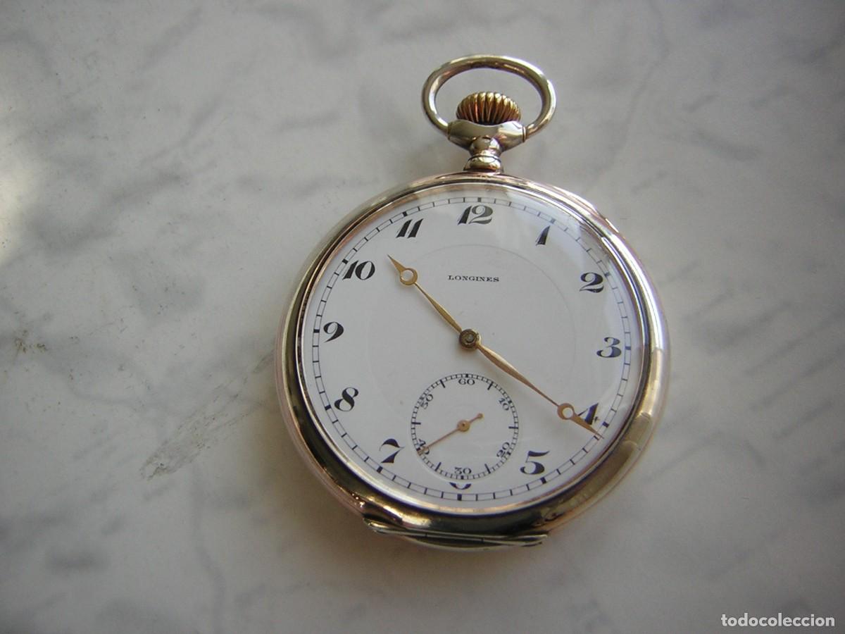 Relojes de bolsillo: RELOJ DE BOLSILLO LONGINES PLATA Y ORO A&Ntilde;O 1921