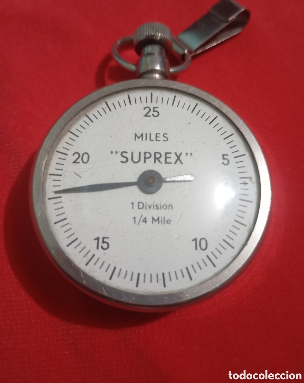 Relojes de bolsillo: Antiguo Pod&oacute;metro Alem&aacute;n SUPREX Miles Para reparar o piezas 46mm 1950-1970