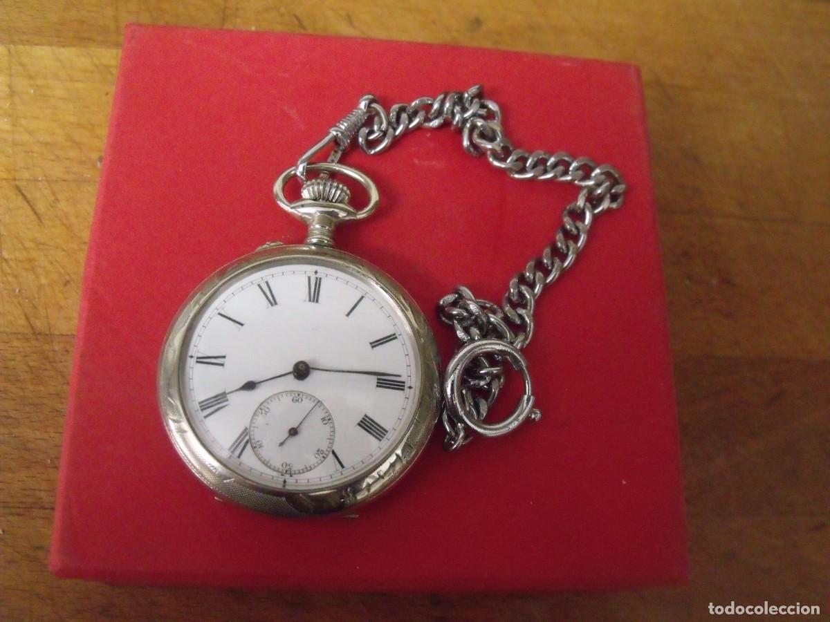 Relojes de bolsillo: antiguo reloj BOLSILLO EN ARGENTAN-A&Ntilde;O1900- LEONTINA EPOCA-LOTE 259-97-FUNCIONA