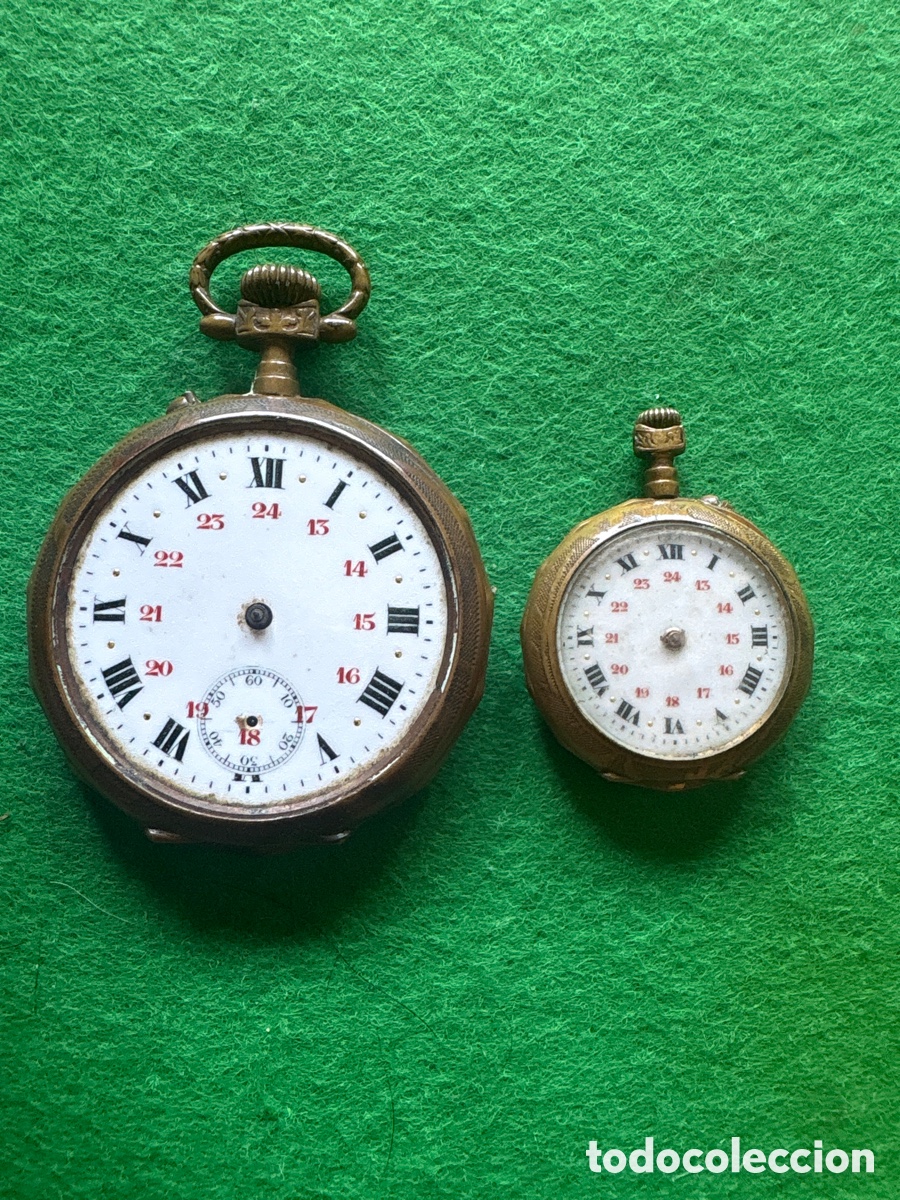 Taschenuhren: Lote relojes de bolsillo para reparar o piezas, esferas en buen estado (A15)