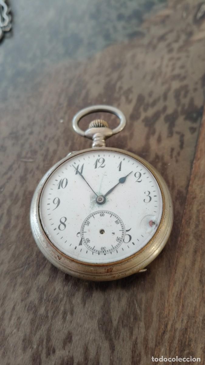 Montres de poche: Montre homme &agrave; gousset en argent a r&eacute;viser 55 mm