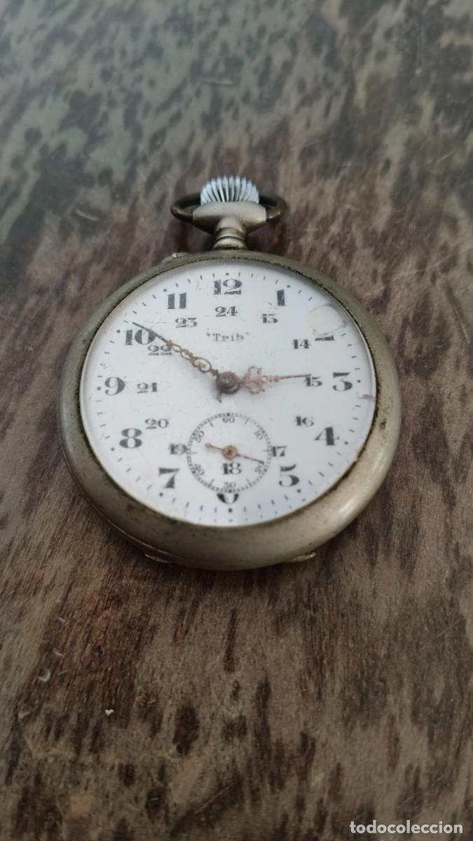 Relojes de bolsillo: Montre homme &agrave; gousset argent a r&eacute;viser
