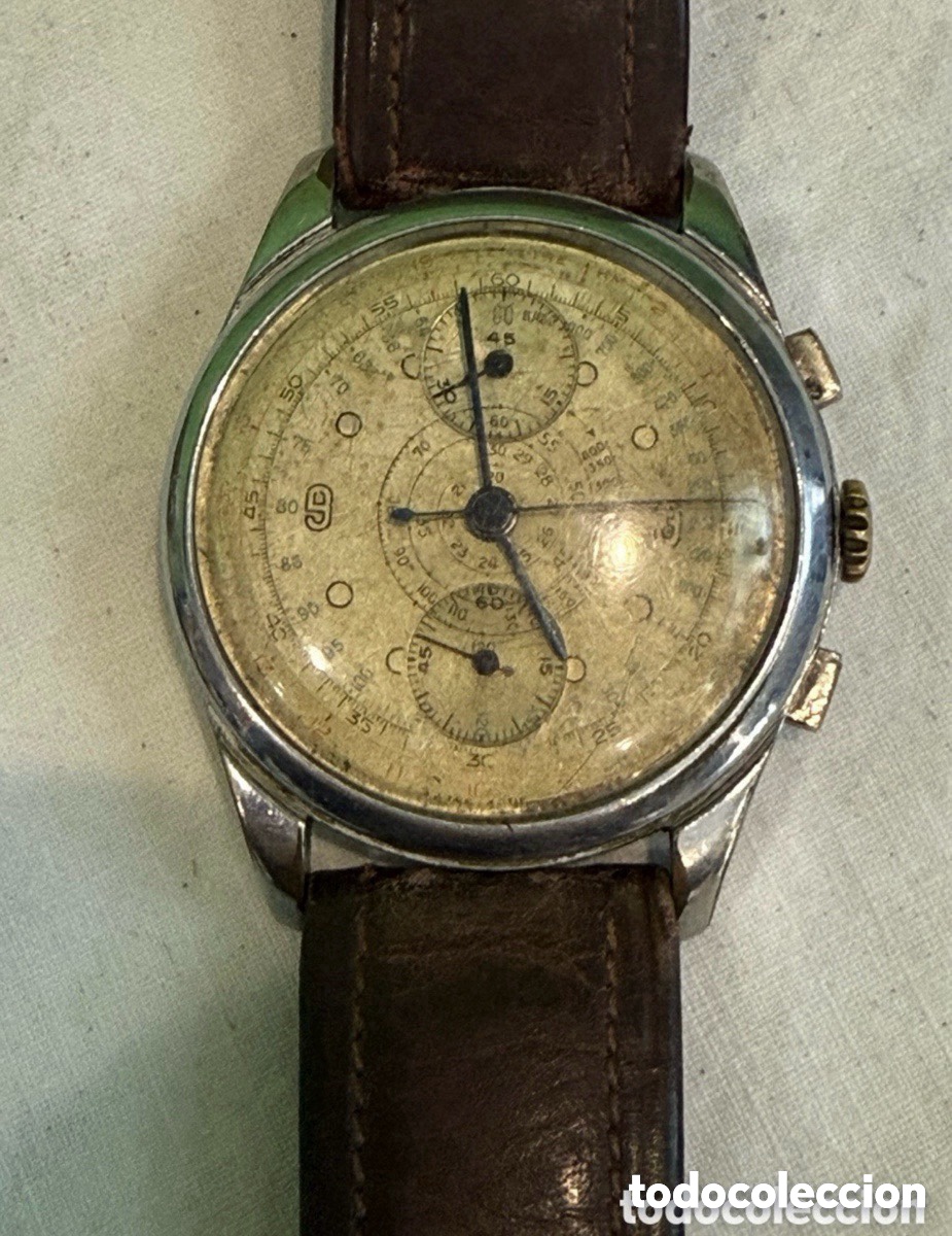 Relojes de bolsillo: Cron&oacute;grafo Suizo Vintage Chronographe Suisse A&ntilde;os 40 50 Mec&aacute;nico Original funciona