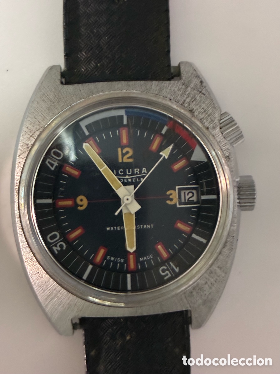 Taschenuhren: RELOJ SICURA DIVER DOUBLE CROWN 21 RUBIES FUNCIONANDO