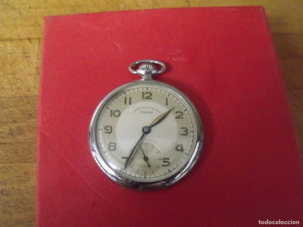 Relojes de bolsillo: ANTIGUO RELOJ BOLSILLO EN ARGENTAN-CRONOMETRE DUKE- A&Ntilde;O 1920-LOTE 259-97-FUNCIONA
