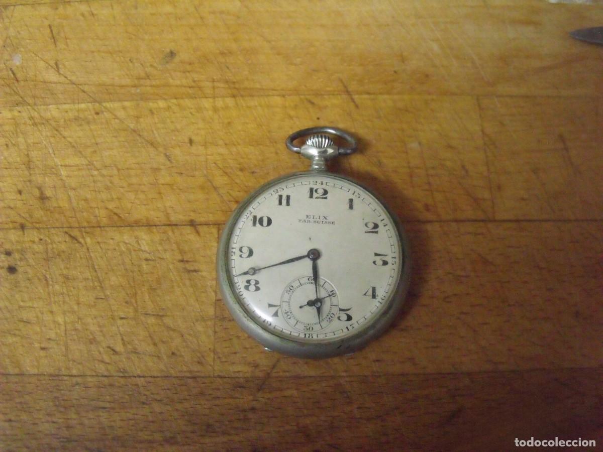 Relojes de bolsillo: ANTIGUO RELOJ BOLSILLO EN ARGENTAN-ELIX SUIZA- A&Ntilde;O 1920-LOTE 259-97