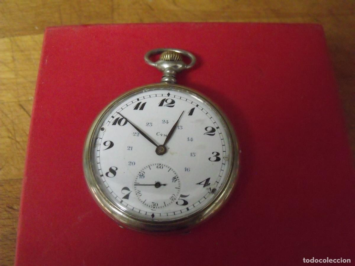 Relojes de bolsillo: ANTIGUO RELOJ BOLSILLO EN ARGENTAN-CYMA SUIZA- A&Ntilde;O 1920-LOTE 259-97-FUNCIONA